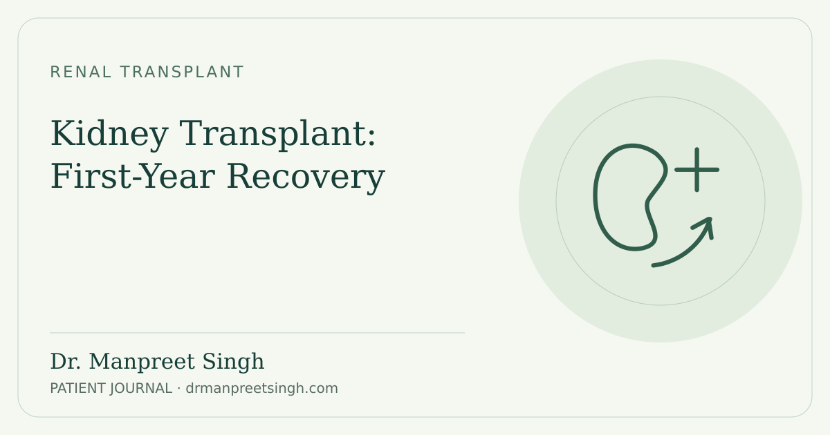 Your first year with a kidney transplant
